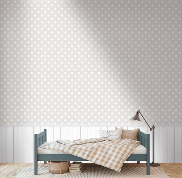 Foto tapet Profhome 398062-GU varmt stemplet ikke-vævet tapet lidt tekstureret børnetapet mat grå hvid grå silke 1,59 m x 2,8 m