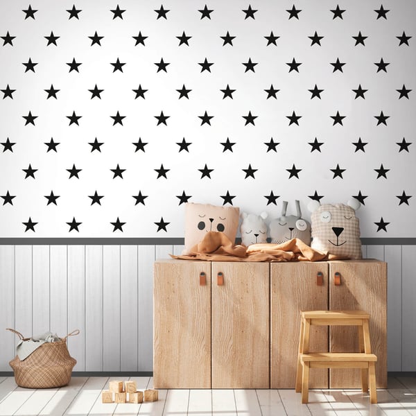 Fototapet Profhome 398151-GU heta präglade non-woven tapet lätt texturerad barn tapet matt vit svart grå 1,59 m x 2,8 m