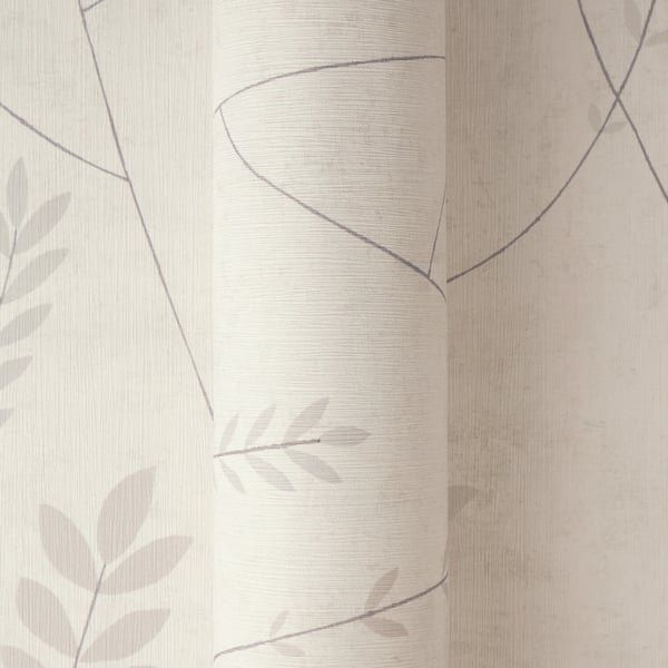 Provence stil Profhome 791464-GU varmt stemplet ikke-vævet tapet lidt tekstureret blomster mat grå creme jerngrå 5,33 m2
