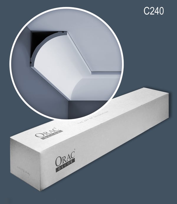 Kattolistat Orac Decor LUXXUS C240-box 1 laatikko kanssa 18 listat 36 m