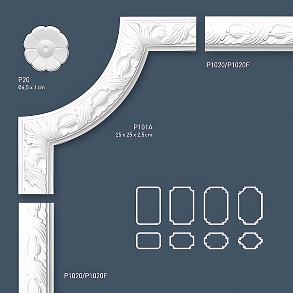 Peitelistat Orac Decor LUXXUS P1020-box 1 laatikko kanssa 20 listat 40 m