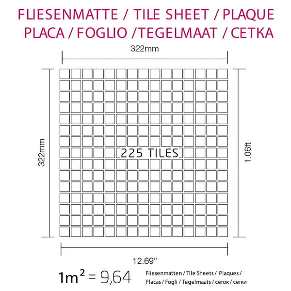 Metal mosaik Rustfrit stål ALLOY S-Honey-CM poleret grå 1,04 m2