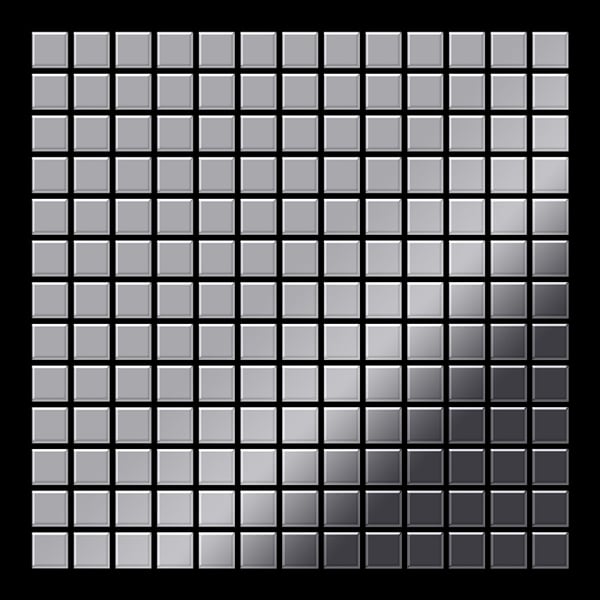 Metal mosaik Rustfrit stål ALLOY S-House-S-S-B spejl poleret grå 1,04 m2