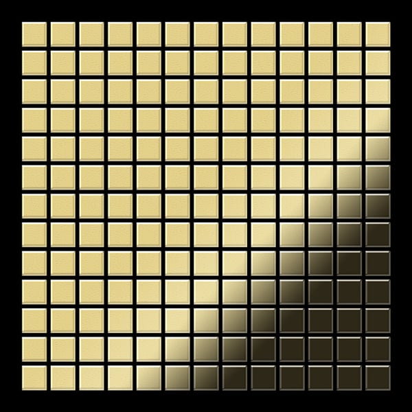 Metalli mosaiikki messinki ALLOY S-House-CM valssattu kulta 1,04 m2