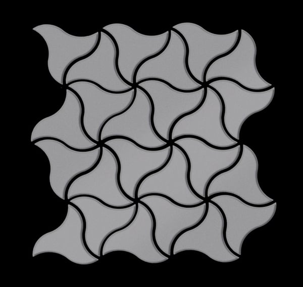 Metal mosaik Rustfrit stål ALLOY S-Infinit-S-S-M mat grå 0,67 m2