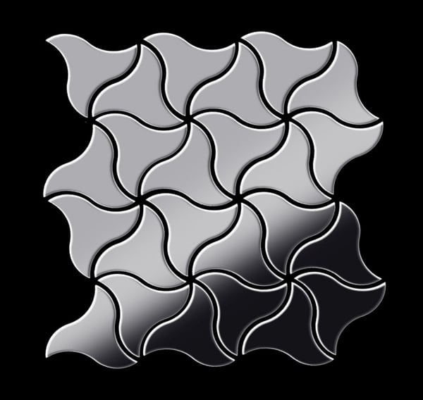 Metal mosaik Rustfrit stål ALLOY S-Infinit-S-S-MA spejl poleret grå 0,67 m2