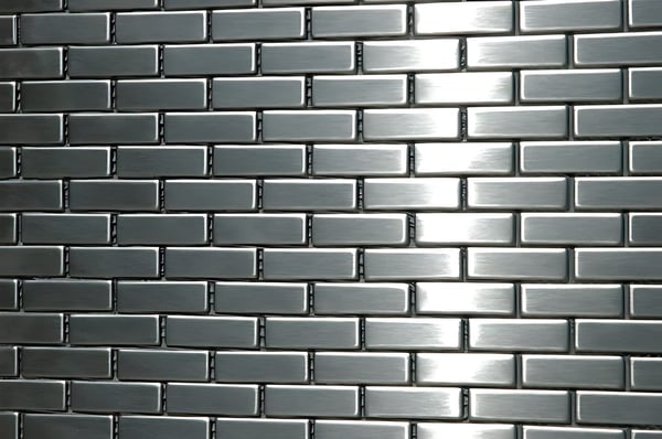 Metal mosaik Rustfrit stål ALLOY S-Kink-Ti-AB poleret grå 0,88 m2