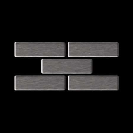 Metal mosaik Rustfrit stål ALLOY S-Kink-Ti-AB poleret grå 0,88 m2