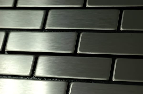 Metal mosaik Rustfrit stål ALLOY S-Kink-Ti-SB poleret grå 0,88 m2