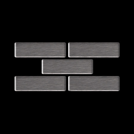 Metal mosaik Rustfrit stål ALLOY S-Kink-Ti-SB poleret grå 0,88 m2