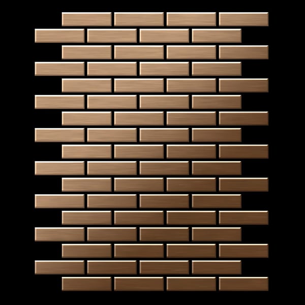 Metal mosaik Titanium ALLOY S-Kink-Ti-SM poleret kobber 0,88 m2