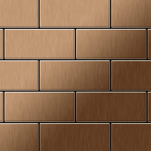 Metallmosaik titan ALLOY S-Kismet-BM borstad koppar 0,58 m2