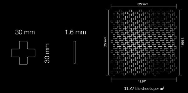 Metal mosaik Rustfrit stål ALLOY S-Kismet & Karma-Ti-SM spejl poleret grå 0,88 m2
