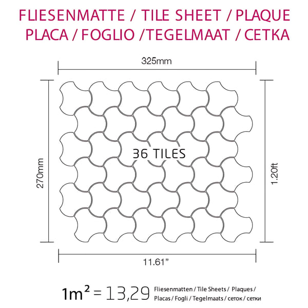 Metal mosaik Titanium ALLOY S-Medallion-Ti-GB spejl poleret gylden 0,75 m2