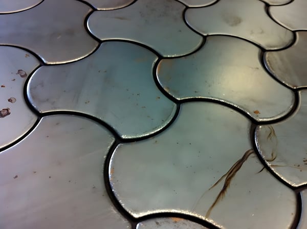 Metalli mosaiikki raakateräs ALLOY S-Medallion-BM valssattu harmaa 0,75 m2