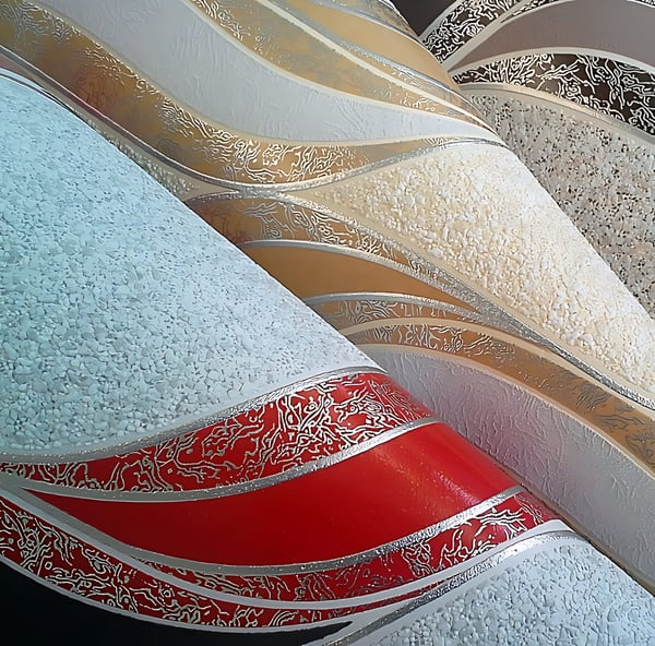 Tapet grafisk EDEM 1025-11 prægede glitrende mønster mat baggrund farve beige gul sennep lysegrå sølv 5,33 m2