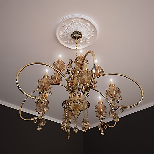 Stuk rosette Profhome 156030 stil Rokoko / Barok