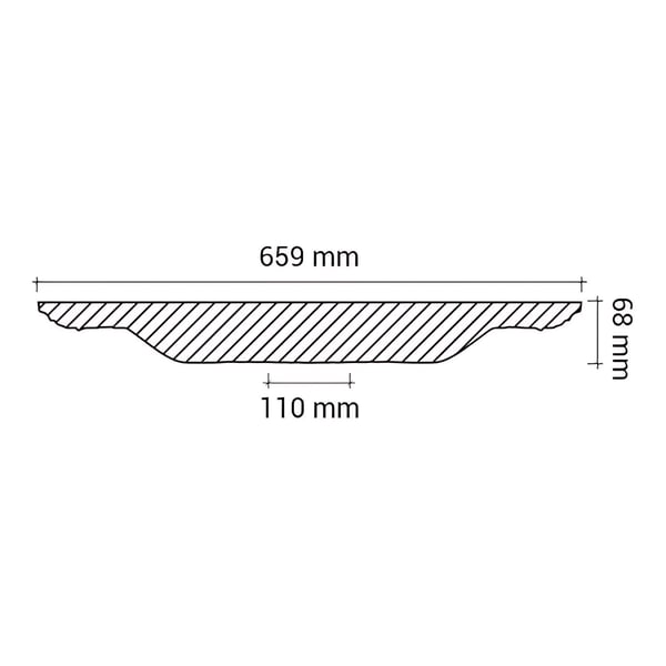 Stuk rosette Profhome 156039 stil Rokoko / Barok