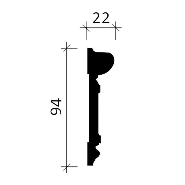 Peitelistat Profhome 151345-box 1 laatikko kanssa 12 listat 24 m