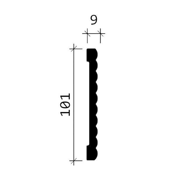 Peitelistat Profhome 151374-box 1 laatikko kanssa 12 listat 24 m