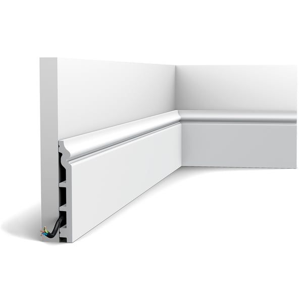 Golvlist Orac Decor LUXXUS SX118-RAL9003 stil tidlös / klassisk