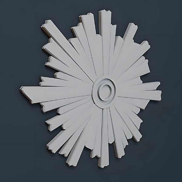 Roset Profhome 156803 Medaljon Zireelement art deco-stil hvid Ø 45 cm