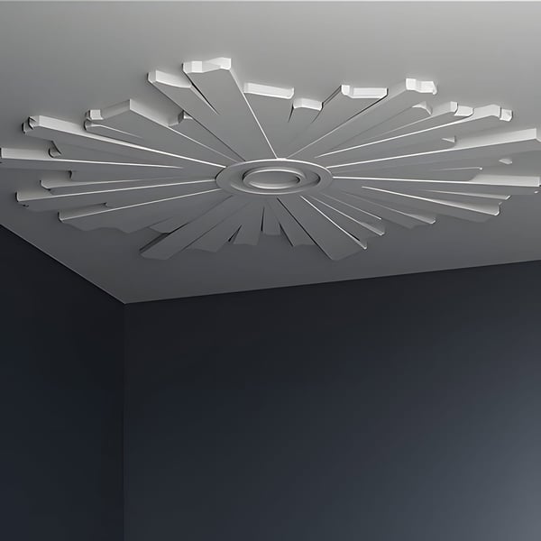 Roset Profhome 156804 Medaljon Zireelement art deco-stil hvid Ø 90,1 cm