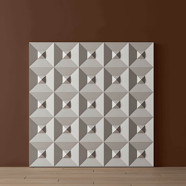 3D väggpanel Profhome 159817 Väggpanelering Akustikpanel Art déco vit 0,25 m2
