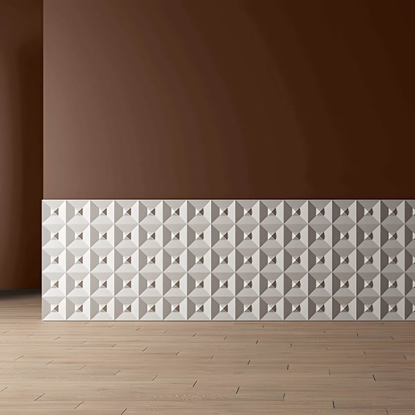 3D väggpanel Profhome 159817 Väggpanelering Akustikpanel Art déco vit 0,25 m2