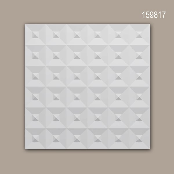 3D väggpanel Profhome 159817 Väggpanelering Akustikpanel Art déco vit 0,25 m2