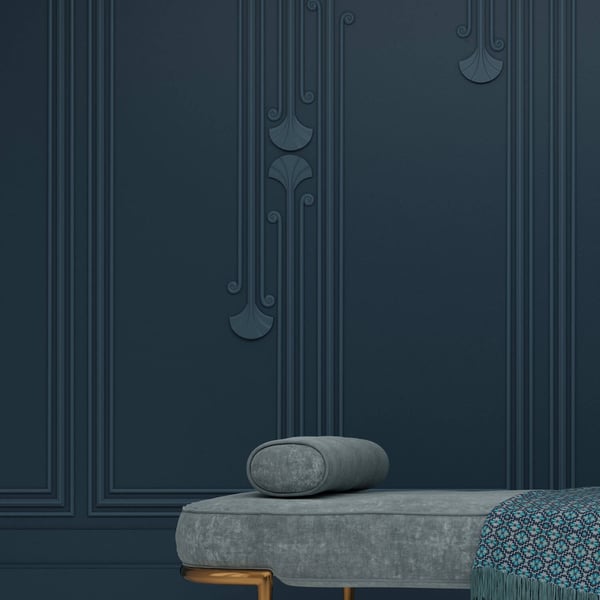 Zireelement rechts Profhome 162806 art deco-stil hvid