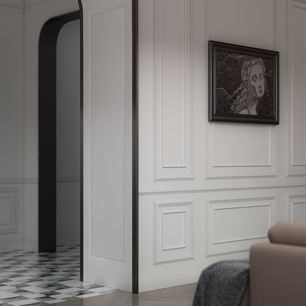 Vägglist Profhome 651802 Frislist Stucklist Dekorlist modern vit 2 m