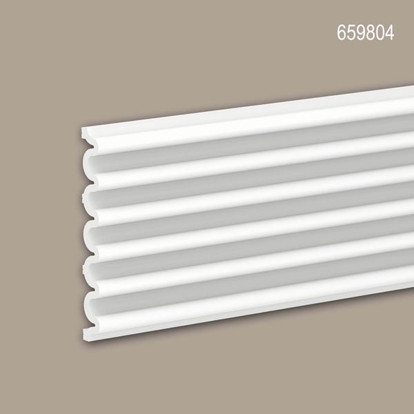 3D väggpanel Profhome 659804 Väggpanelering Akustikpanel Vägglist Frislist Stucklist Dekorlist modern vit 2 m