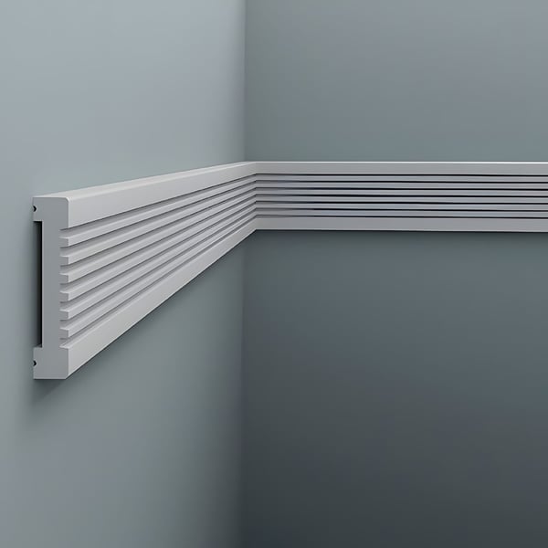 Vägglist Profhome 651703 Frislist Stucklist Dekorlist modern vit 2 m
