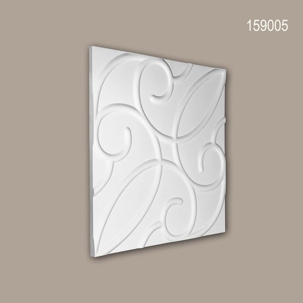 3D väggpanel Profhome 159005 Väggpanelering Akustikpanel modern vit 0,36 m2