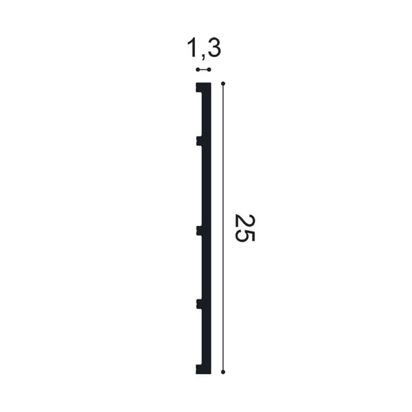 Sokkelilista Orac Decor SX207F SQUARE Jalkalista 3d seinäpaneeli Taipuisa lista Monitoimilista Stukkolista Seinälista Koristelista valkoinen 2 m
