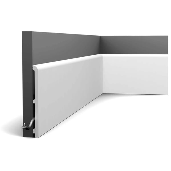Sokkelilista Orac Decor SX212 CASCADE Jalkalista Stukkolista Koristelista modernissa tyylissä valkoinen 2 m