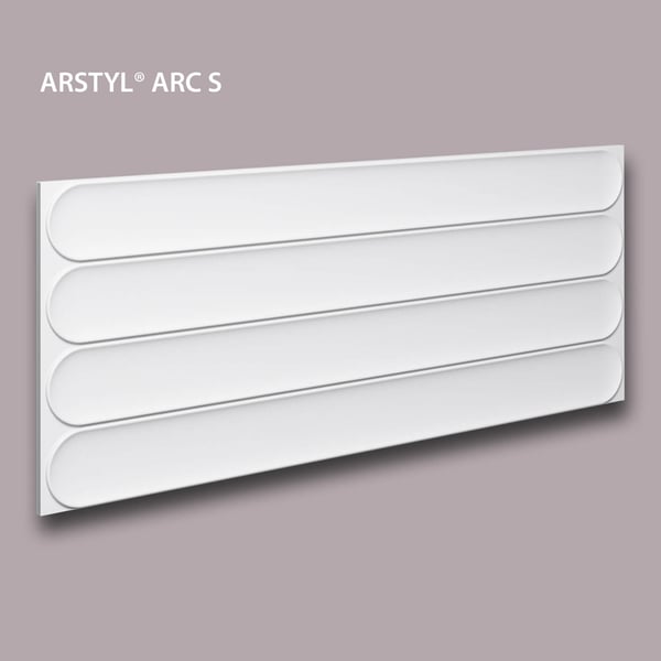 3D väggpanel NMC ARC S ARSTYL Noel Marquet Väggpanelering Akustikpanel Dekorelement modern vit 0,361 m2