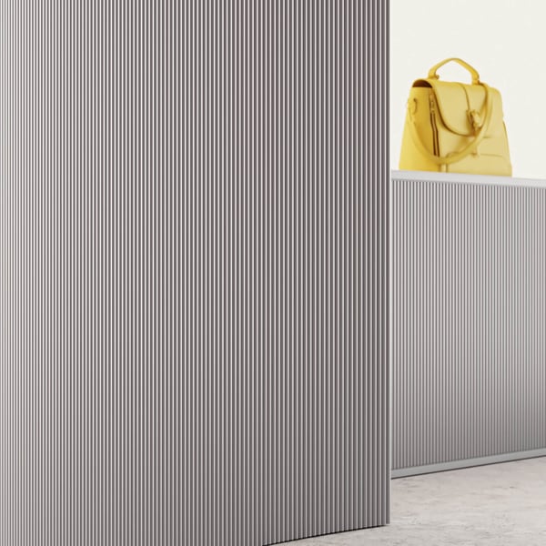 3D väggpanel NMC CANELÉ S FLEX ARSTYL Noel Marquet Väggpanelering Akustikpanel Flexibel list Vägglist Stucklist Dekorlist modern vit 2 m
