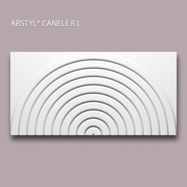 3D vægpanel NMC CANELÉ R L ARSTYL Noel Marquet Vægpanelering Akustikpanel Zireelement moderne stil hvid 0,18 m2