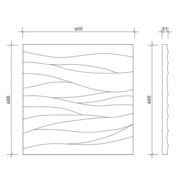 Profhome 159001-box 1 låda innehåller 4 paneler 3D väggpanel Väggpanelering modern | 1,44 m2