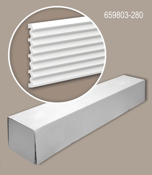 Profhome 659803-280-box 1 laatikko kanssa 3 listat 3d seinäpaneeli Seinäpanelointi modernissa tyylissä | 8,4 m