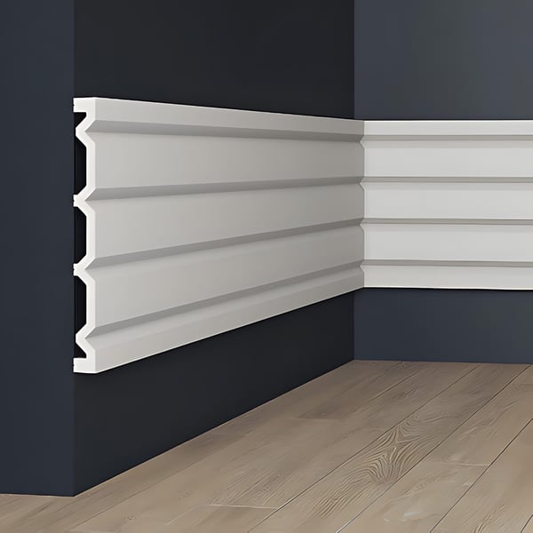 Profhome 659806-280-box 1 laatikko kanssa 3 listat 3d seinäpaneeli Seinäpanelointi modernissa tyylissä | 8,4 m