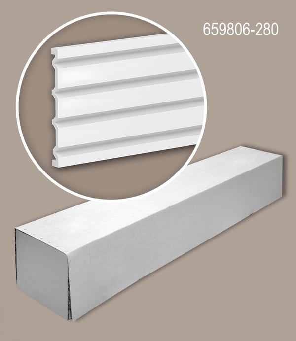 Profhome 659806-280-box 1 laatikko kanssa 3 listat 3d seinäpaneeli Seinäpanelointi modernissa tyylissä | 8,4 m