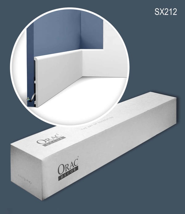 Orac Decor SX212-box CASCADE 1 laatikko kanssa 16 listat Sokkelilista Jalkalista modernissa tyylissä | 32 m