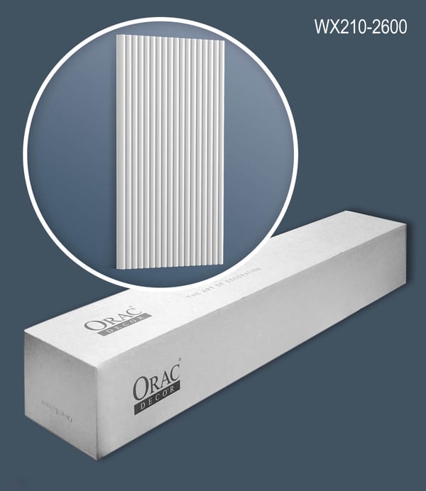 Orac Decor WX210-2600-box REED 1 laatikko kanssa 7 listat 3d seinäpaneeli Seinäpanelointi modernissa tyylissä | 18,2 m
