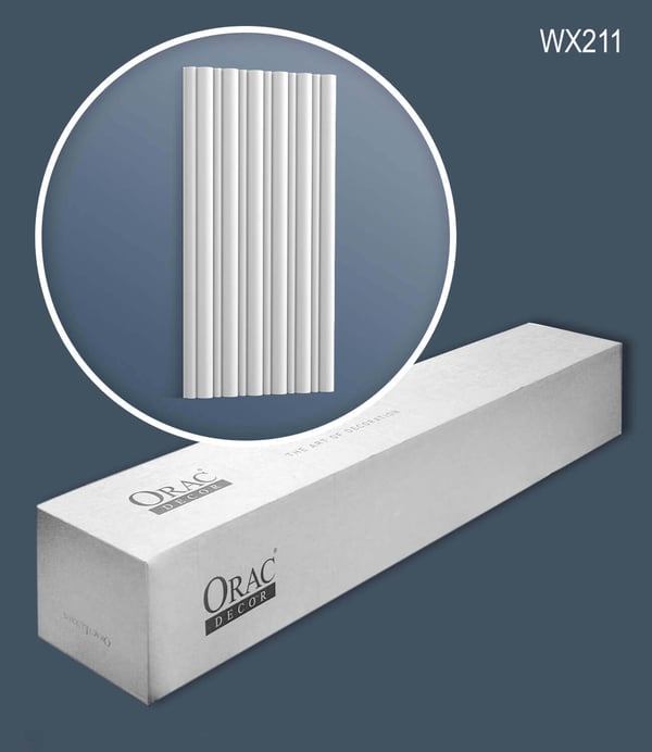 Orac Decor WX211-box FLUTE 1 laatikko kanssa 8 listat 3d seinäpaneeli Seinäpanelointi modernissa tyylissä | 16 m