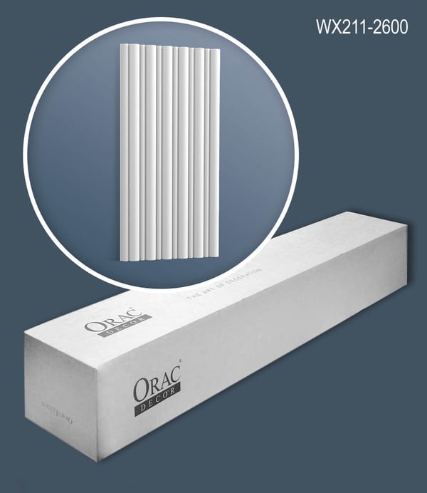 Orac Decor WX211-2600-box FLUTE 1 laatikko kanssa 6 listat 3d seinäpaneeli Seinäpanelointi modernissa tyylissä | 15,6 m