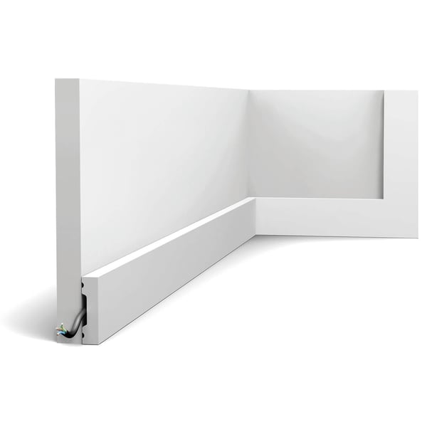 Orac Decor SX162-RAL9003-box SQUARE 1 kasse 36 lister Sokkelliste Fodliste design moderne | 72 m
