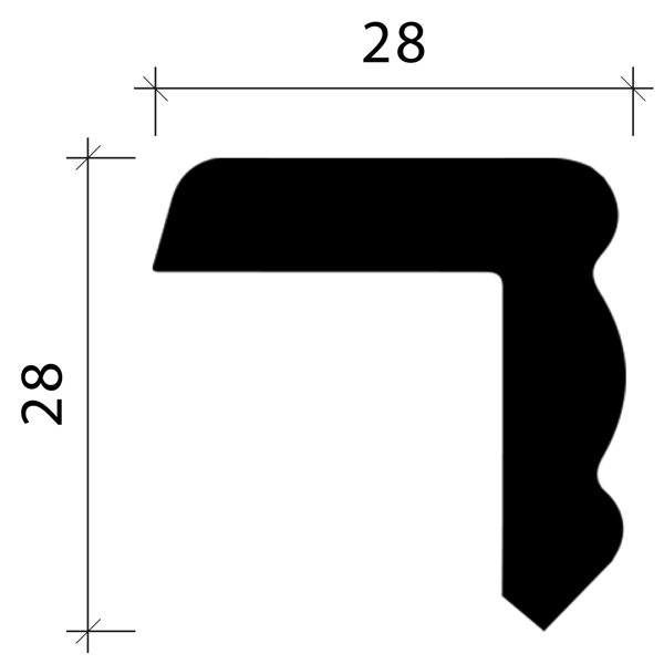 Hörnskyddsprofil Profhome 650239 Stucklist Dekorlist nyklassicism vit 2 m